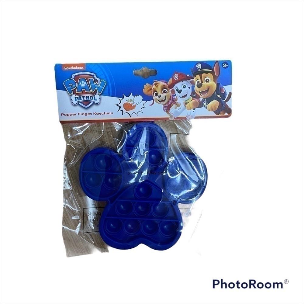 Paw Patrol Popper Fidget Keychain NEW Blue Paw Kids Toy